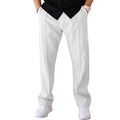 Dettaglio dei pantaloni bianchi larghi con coulisse in vita e cuciture decorative verticali - S / Bianco