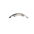 Minimalist silver curved metal hair clip with a sleek polished finish on white background - 6#-Silver Curved Pipe