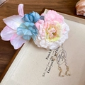 Pink and blue acrylic lycoris flower hair clip with pearl tassels and bell orchid pendants - 104# Duckbill Clip - Pink - Lily of the Valley Tassel Single