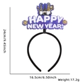 Purple Happy New Year headband featuring three gnomes and white festive lettering - Three Gnomes Style