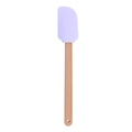 Spatola in silicone viola chiaro con manico in legno di faggio e foro per appenderla - Stile Semplice / Viola