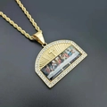Collier avec pendentif La Cène plaqué or et strass avec chaîne torsadée hip hop - Pendentif Seul (Sans Chaîne) (Or)