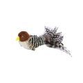 Giocattolo per gatti a forma di uccello in peluche marrone con piume e becco - Melody Chaser Allodola