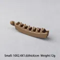 Brown matte finish small banana hair clip with multi-tooth grip for women - Small / Coffee