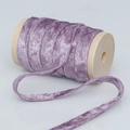 Purple velvet ribbon 1cm wide on a wooden spool for DIY crafts and Christmas decor - 1cm*10 Yards / Purple