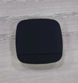 Mini square finger puff in matte black finish for seamless makeup application - Square Finger Powder Puff Black