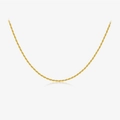 Classic gold twisted rope chain necklace made of 925 sterling silver for women - 18K Gold-MMN86 (Gold Rope Chain)