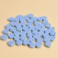 Mix of 10mm blue heart-shaped polymer clay beads for DIY jewelry and phone charms - Lake Blue
