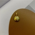 18K gold plated apple pendant necklace with micro-paved zircon letter S detail - Letter S Pendant + Universal Chain