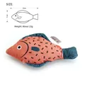 Jouet pour chat en forme de poisson orange taché de 20x11cm pour mâcher et s'amuser - Rose - Brème à doubles nageoires
