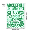 1.5 inch vibrant green vinyl alphabet stickers set for DIY gift decoration - Dark Green