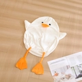Cute white duck plush toy skin shell unfinished stuffed animal cover on a wooden floor - White / 35cm