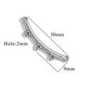 30mm Silber Edelstahl gebogener 5-Loch Verbinder für DIY Böhmischen Schmuckherstellung - 30MM / Stahlfarbe