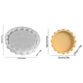 Silicone mold for 17cm round lace bead tray used for DIY gypsum and candle storage - Round Scalloped Bead Tray / White