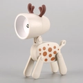 Mini magnetic LED night light in cream deer shape with adjustable joints for desk - Spotted Deer (LD18A) / Light Gray