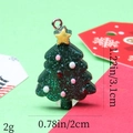 Detail view of a green resin Christmas tree pendant with precise size and weight dimensions - 36# Glitter Christmas Tree B