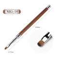 Flat round head nail art brush with rosewood handle and silver ferrule, model MG-10 - Round Gel Brush (MG-10)