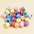 Mixed baseball acrylic beads with silver stitching for DIY sports jewelry bracelets - 12mm Baseball Mixed Colors Silver Line
