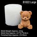 Stampo in silicone 3D per candele a forma di orsetto con base traslucida e modello orso - 3# Grande Orsetto 3D (B1022)