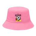 Pink Deutschland 2024 bucket hat with watercolor soccer and German flag graphics - M / 5# 2024 Football Germany - Barbie Pink