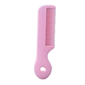 Pink plastic baby hair comb with heart-shaped cutout handle for infants and toddlers - Pink