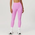 High-waisted seamless peach lift yoga pants in pink purple for fitness training - Pink Purple
