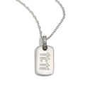 Collar con colgante rectangular 11:11 plateado y detalles de piedras brillantes - Collar con Colgante de Placa Cuadrada 11:11 - Color Acero / Plateado