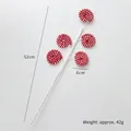 52cm Red and white spiral candy cane Christmas tree pick for festive home decoration - Lollipop Decoration Stem