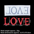 LOVE letters silicone mold for DIY Valentine bear cake decoration and resin art - Style 1 - Letters Transparent