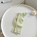 Light green cotton blend ribbed crew socks in candy color for summer daily wear - 35-40 / Green