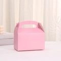 Elegant pink kraft paper handheld dessert box for mousse cakes and gift packaging - Pink