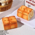 Miniature cat toast cake toy showing dimensions 2.5cm by 2.2cm for DIY resin crafts - Cat Toast