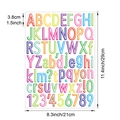 1.5 inch colorful alphabet and number sticker sheet for DIY water bottles and journals - 3D Vivid Colors