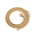 Snake bone chain necklace in 18K gold plated stainless steel with lobster clasp - 1.2mm*40CM+5CM / Gold
