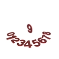 Sparkly red glitter numbers 0-9 set for pet birthday party and festive celebration - Individual Number Set Red