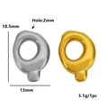 Pendentifs lettre Q en or et argent en acier inoxydable poli avec surface lisse - Lettre Bulle - Q