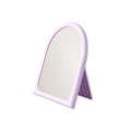 Espejo de maquillaje en forma de arco lila lavanda con soporte plegable de plástico - Morado