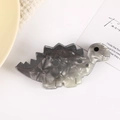 Pince à cheveux dinosaure mignonne avec motif marbre gris pour coiffures créatives - Style 2 / Stégosaure Marbre Gris
