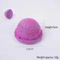 Purple slow-rebound PU ice cream scoop toy with detailed honeycomb texture - 5.8cm Purple Ice Cream