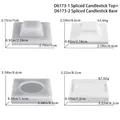 Dettaglio stampo in silicone coniglietto pasquale e componenti del candelabro - Stampo Superiore + Base per Portacandele a Incastro