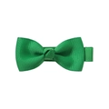 Green ribbed ribbon hair bow clip with 2-inch handmade bow for toddlers and girls - Grass Green (38)