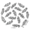 Polished silver stainless steel seahorse pendant charm for DIY jewelry making - Seahorse / Silver