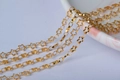5mm golden pentagram star chain made of high quality metal for DIY jewelry making - Gold (Copper)
