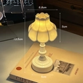 Mini lily of the valley night light in warm white finish with specific dimensions - S01 Flower Bud / White