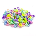 Bunte Mischung aus Acryl-Kettengliedern für DIY-Schlüsselanhänger und Schmuckherstellung - Solid U-Form Glied / 100 Stk/Packung (15x10mm) / Solide Mischfarben