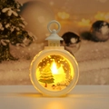 Detail of Christmas LED lantern with warm candle light and festive tree patterns - White - Christmas Tree