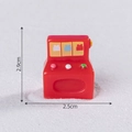 Figurine miniature de machine à sous rouge pour paysages de Noël, hauteur 2,9 cm - Distributeur de Cadeaux
