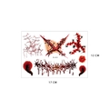 Halloween face tattoo stickers with blood stitches and spider designs for scary makeup - Style FL-011 (Thriller Stitching)