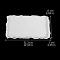 Irregular rectangular resin tray mold with dimensions 31.3cm by 17cm for DIY crafts - No.5 Lace Tray Mold