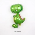 Green T-Rex dinosaur foil balloon with red spikes for birthday party, size 54x94cm - Ins Green Cute Dragon / 54*94cm